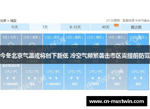 今冬北京气温或将创下新低 冷空气频繁袭击市区需提前防范
